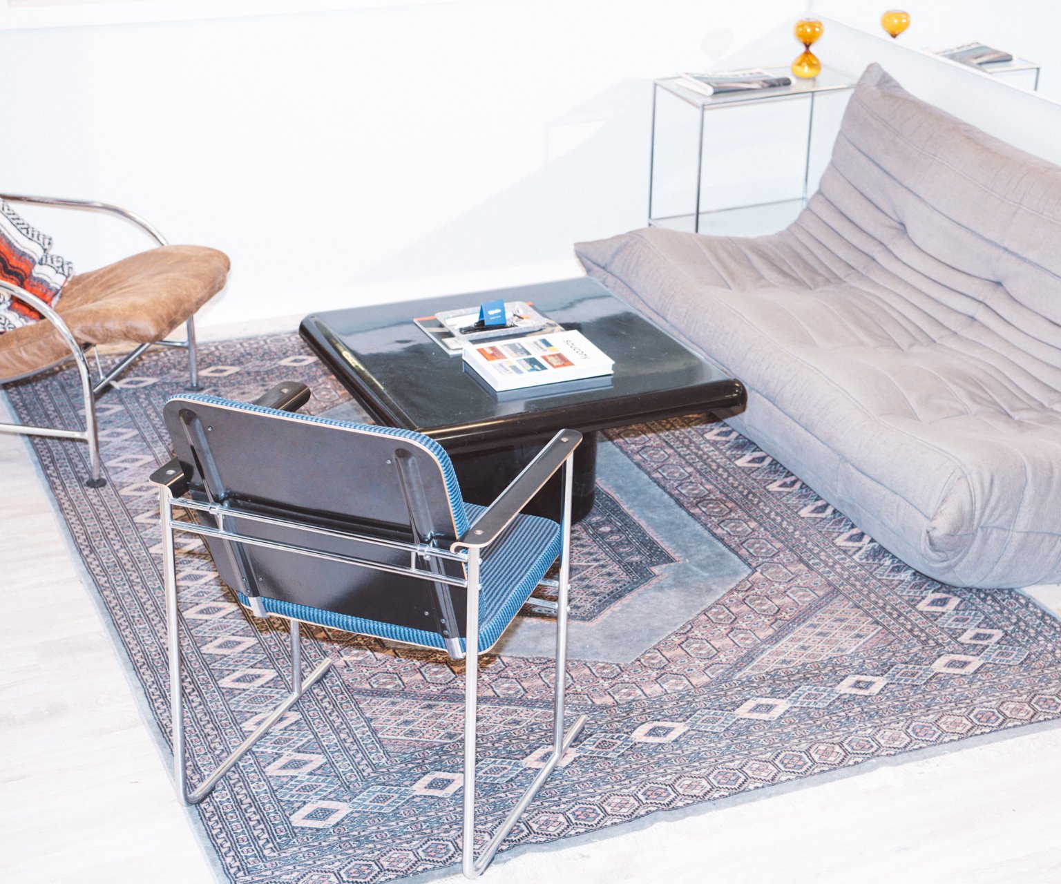 Rails of the current season inside the Salescope Agency showroom